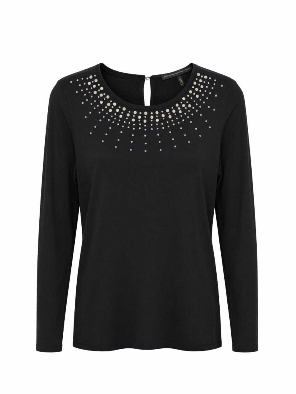 White House Black Market Women's Embellished Top S Black